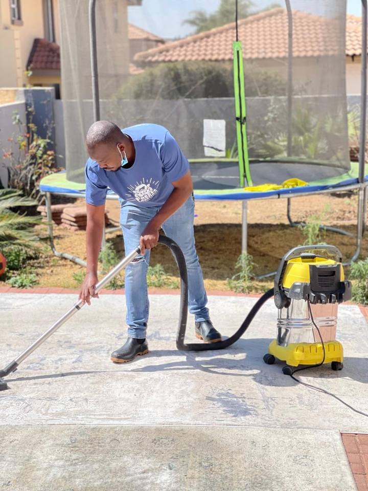 Fresh Lavation carpet cleaning outdoors