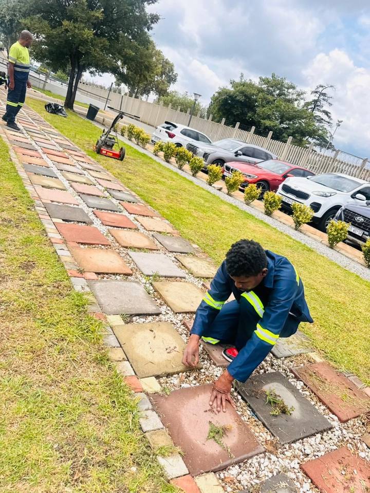 Fresh Lavation team maintaining commercial grounds